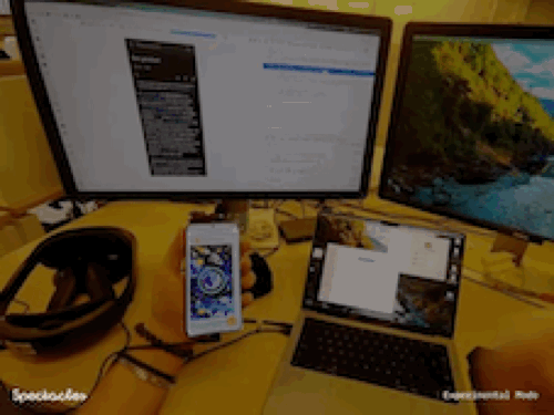 First test of Airweb with Snap Spectacles